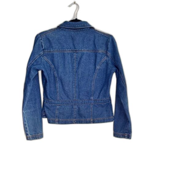 Clio Women’s Denim Blazer Jacket Size100% Cotton Tailored Casual Y2K Vintage - Picture 2 of 9